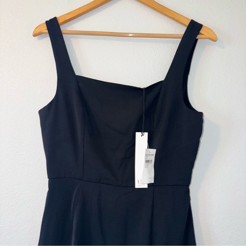 New NSR Black Midi Dress with Slit Small - Picture 2 of 10